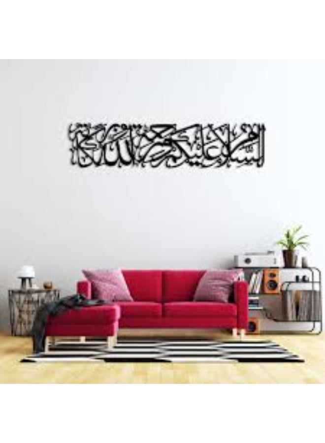 EMAAZZ LLC Assalamualaikum Islamic Arabic Calligraphy Wall Art Elegant Modern Design For Home Office Prayer Room And Spiritual Interior Decoration - Image 4